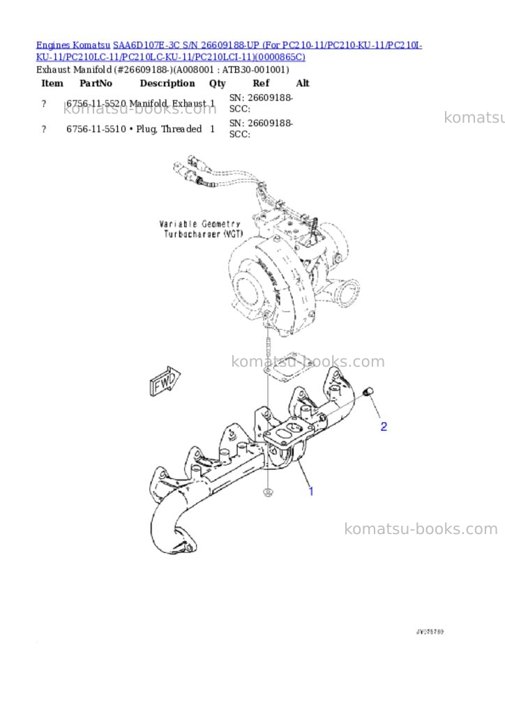 Komatsu SAA6D107E-3C S/N 26609188-UP (For PC210-11/PC210-KU-11/PC210I-KU-11/PC210LC-11/PC210LC-KU-11/PC210LCI-11) Parts catalog cover Page 7 Komatsu SAA6D107E-3C S/N 26609188-UP (For PC210-11/PC210-KU-11/PC210I-KU-11/PC210LC-11/PC210LC-KU-11/PC210LCI-11) Parts catalog cover Page 7