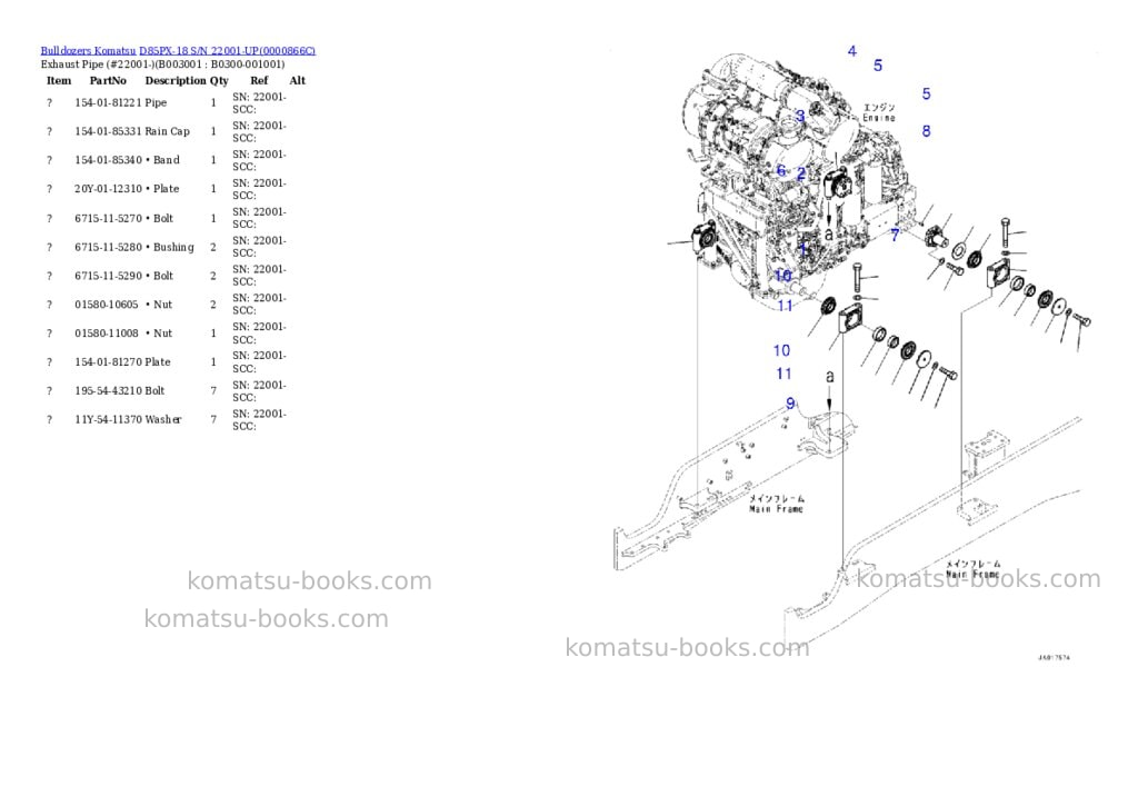 Komatsu d85px-18 s/n 22001-up Parts catalog cover Page 3 Komatsu d85px-18 s/n 22001-up Parts catalog cover Page 3