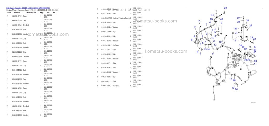 Komatsu d85ex-18 s/n 22001-up Parts catalog cover Page 6