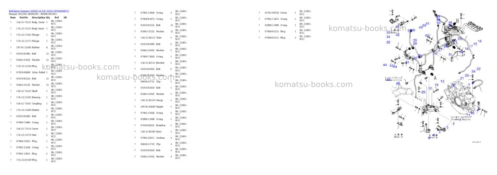 Komatsu d85ex-18 s/n 22001-up Parts catalog cover Page 7