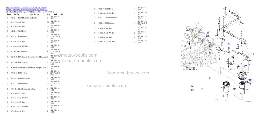 Komatsu saa6d125e-7c s/n 860110-up for d85ex-18/d85exi-18/d85px-18/d85pxi-18 Parts catalog cover Page 2 Komatsu saa6d125e-7c s/n 860110-up for d85ex-18/d85exi-18/d85px-18/d85pxi-18 Parts catalog cover Page 2