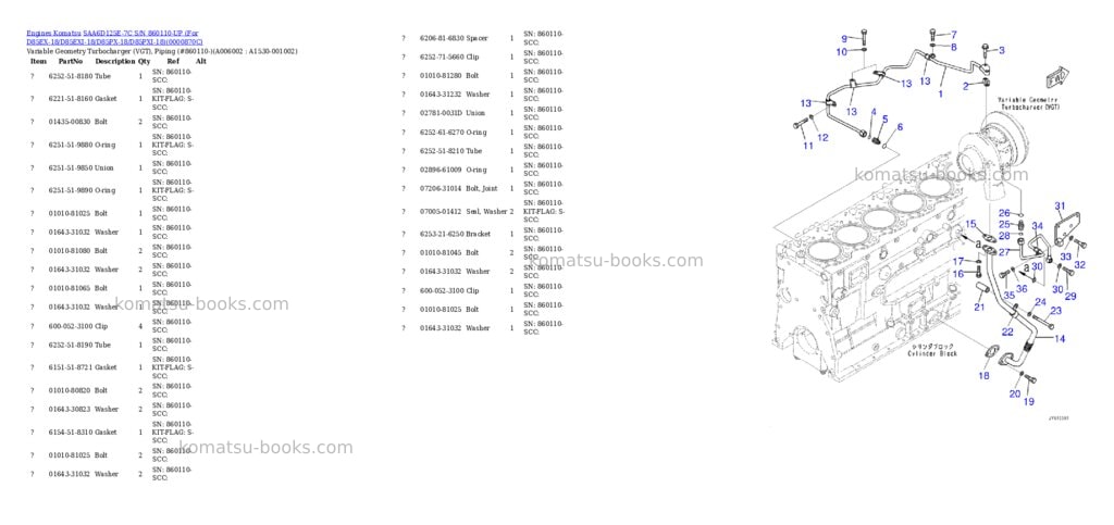 Komatsu saa6d125e-7c s/n 860110-up for d85ex-18/d85exi-18/d85px-18/d85pxi-18 Parts catalog cover Page 6 Komatsu saa6d125e-7c s/n 860110-up for d85ex-18/d85exi-18/d85px-18/d85pxi-18 Parts catalog cover Page 6