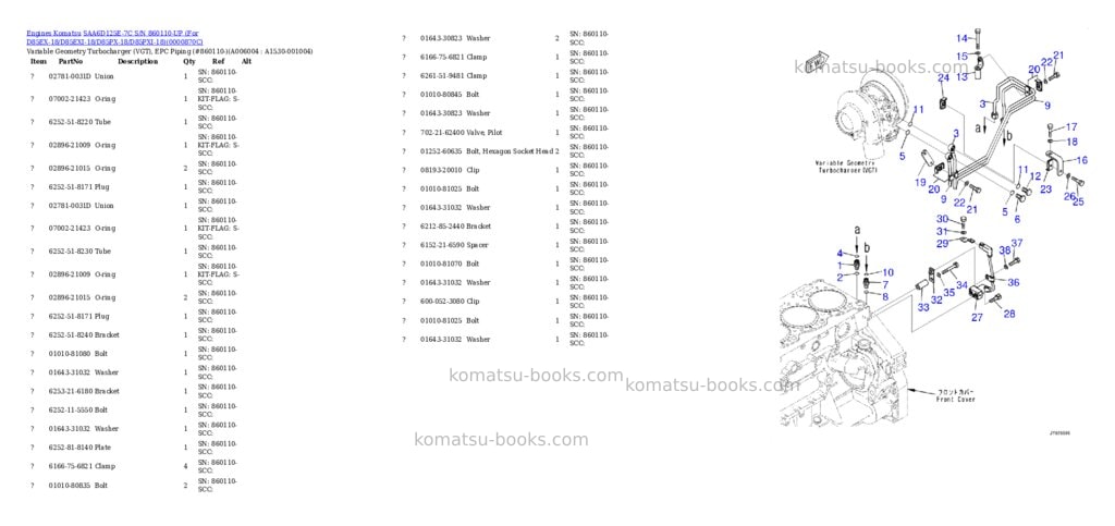 Komatsu saa6d125e-7c s/n 860110-up for d85ex-18/d85exi-18/d85px-18/d85pxi-18 Parts catalog cover Page 8 Komatsu saa6d125e-7c s/n 860110-up for d85ex-18/d85exi-18/d85px-18/d85pxi-18 Parts catalog cover Page 8