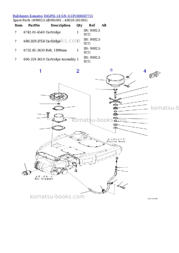 Komatsu d65pxi-18 s/n 0-up Parts catalog cover Page 10 Komatsu d65pxi-18 s/n 0-up Parts catalog cover Page 10