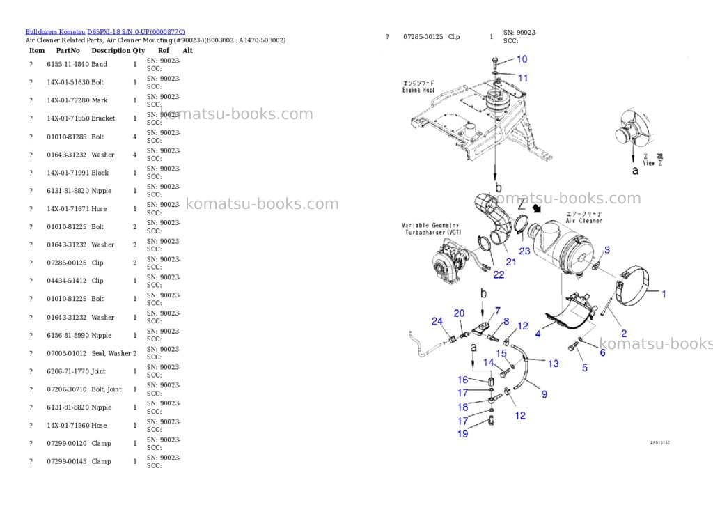 Komatsu d65pxi-18 s/n 0-up Parts catalog cover Page 8 Komatsu d65pxi-18 s/n 0-up Parts catalog cover Page 8