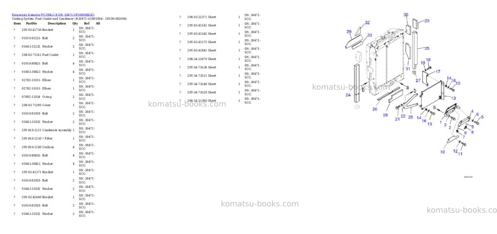 Komatsu pc290lc-8 s/n 30471-up Parts catalog cover Page 7