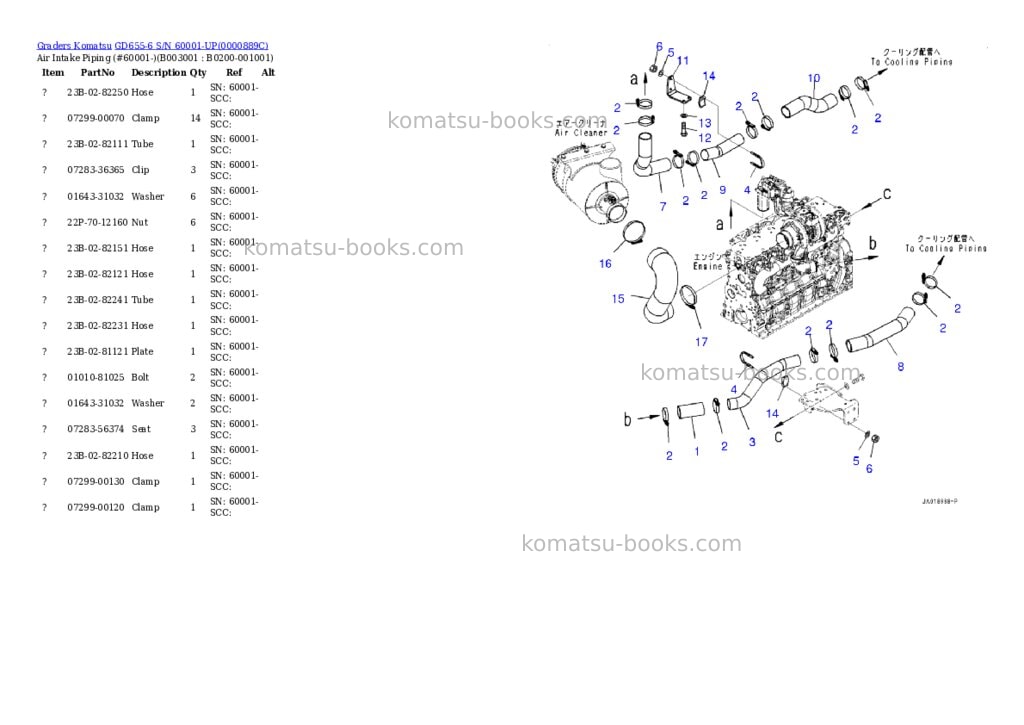 Komatsu gd655-6 s/n 60001-up Parts catalog cover Page 5