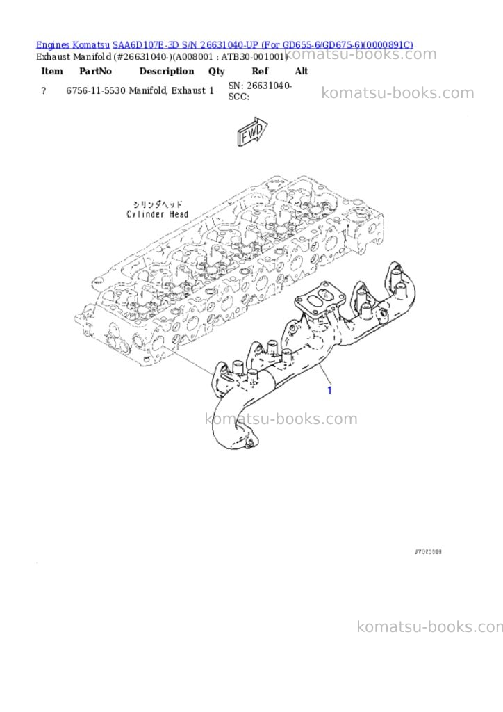 Komatsu saa6d107e-3d s/n 26631040-up for gd655-6/gd675-6 Parts catalog cover Page 7 Komatsu saa6d107e-3d s/n 26631040-up for gd655-6/gd675-6 Parts catalog cover Page 7