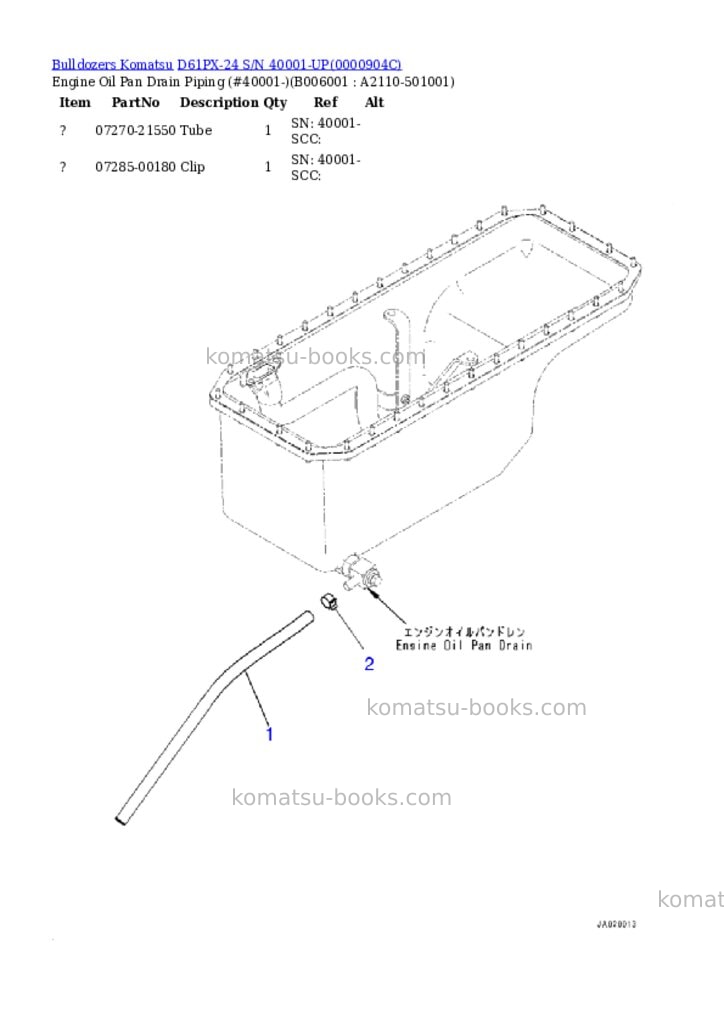 Komatsu d61px-24 s/n 40001-up Parts catalog cover Page 5