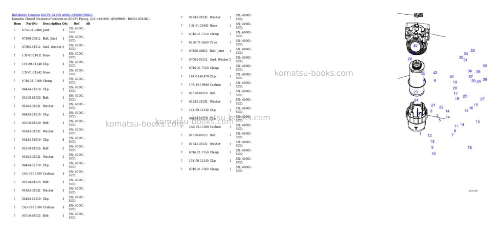 Komatsu d61px-24 s/n 40001-up Parts catalog cover Page 9