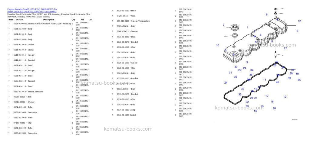 Komatsu saa6d107e-3f s/n 26635492-up for d61ex-24/d61exi-24/d61px-24/d61pxi-24 Parts catalog cover Komatsu saa6d107e-3f s/n 26635492-up for d61ex-24/d61exi-24/d61px-24/d61pxi-24 Parts catalog cover