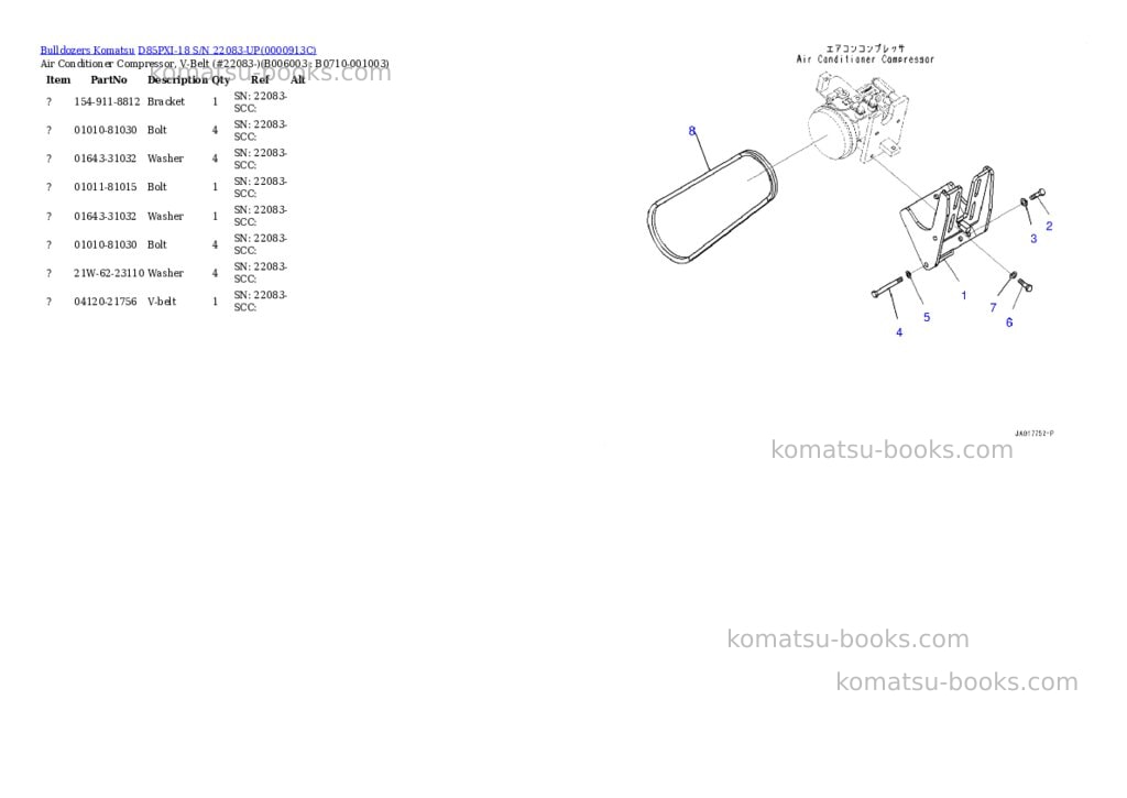 Komatsu d85pxi-18 s/n 22083-up Parts catalog cover Page 10 Komatsu d85pxi-18 s/n 22083-up Parts catalog cover Page 10