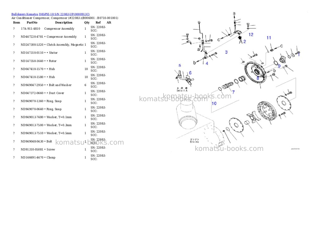 Komatsu d85pxi-18 s/n 22083-up Parts catalog cover Page 8 Komatsu d85pxi-18 s/n 22083-up Parts catalog cover Page 8