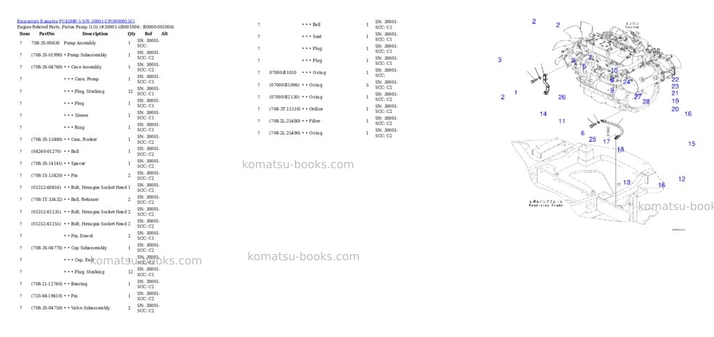 Komatsu pc45mr-5 s/n 30001-up Parts catalog cover Page 5 Komatsu pc45mr-5 s/n 30001-up Parts catalog cover Page 5