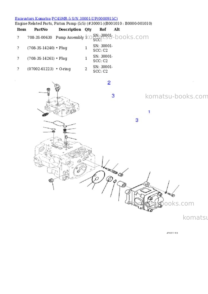 Komatsu pc45mr-5 s/n 30001-up Parts catalog cover Page 9 Komatsu pc45mr-5 s/n 30001-up Parts catalog cover Page 9