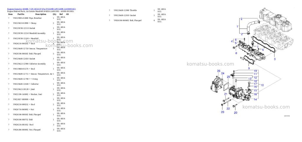 Komatsu 4d88e-7 s/n 4814-up for pc45mr-5/pc55mr-5 Parts catalog cover Page 4 Komatsu 4d88e-7 s/n 4814-up for pc45mr-5/pc55mr-5 Parts catalog cover Page 4