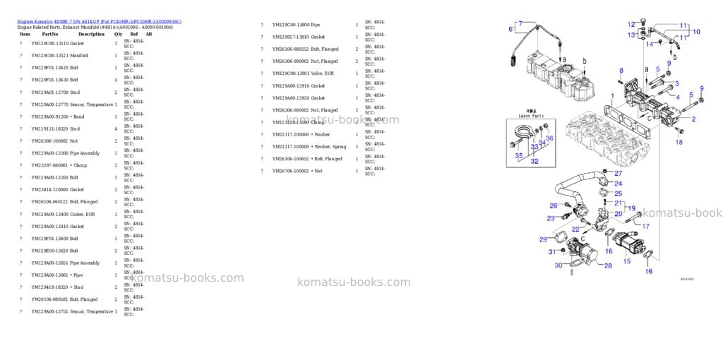Komatsu 4d88e-7 s/n 4814-up for pc45mr-5/pc55mr-5 Parts catalog cover Page 5 Komatsu 4d88e-7 s/n 4814-up for pc45mr-5/pc55mr-5 Parts catalog cover Page 5