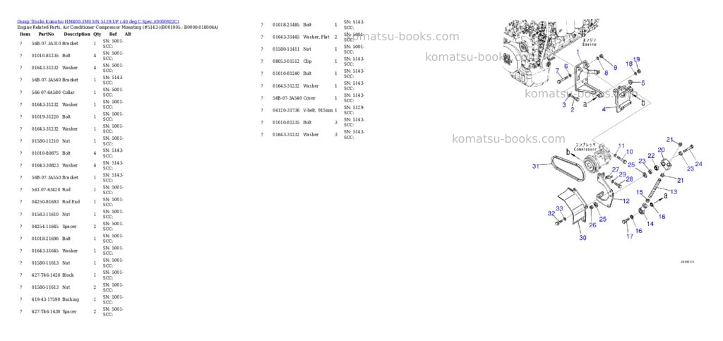 Komatsu hm400-3m0 s/n 5129-up -40 deg c spec. Parts catalog cover Page 4