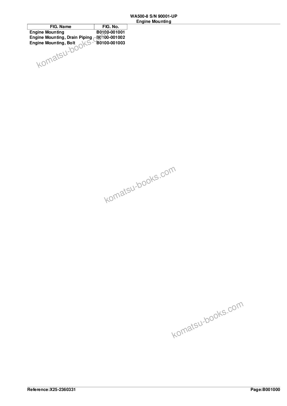 Komatsu wa500-8 s/n 90001-up Parts catalog cover Page 3