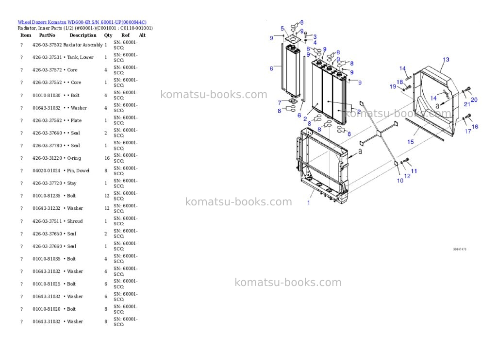 Komatsu wd600-6r s/n 60001-up Parts catalog cover Page 10 Komatsu wd600-6r s/n 60001-up Parts catalog cover Page 10