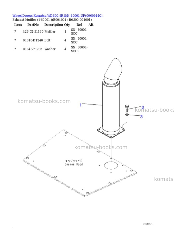 Komatsu wd600-6r s/n 60001-up Parts catalog cover Page 9 Komatsu wd600-6r s/n 60001-up Parts catalog cover Page 9