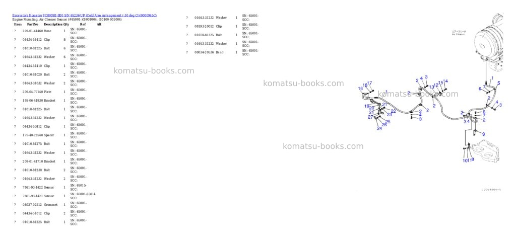 Komatsu pc800se-8e0 s/n 65236-up cold area arrangement -30 deg c Parts catalog cover Page 3 Komatsu pc800se-8e0 s/n 65236-up cold area arrangement -30 deg c Parts catalog cover Page 3