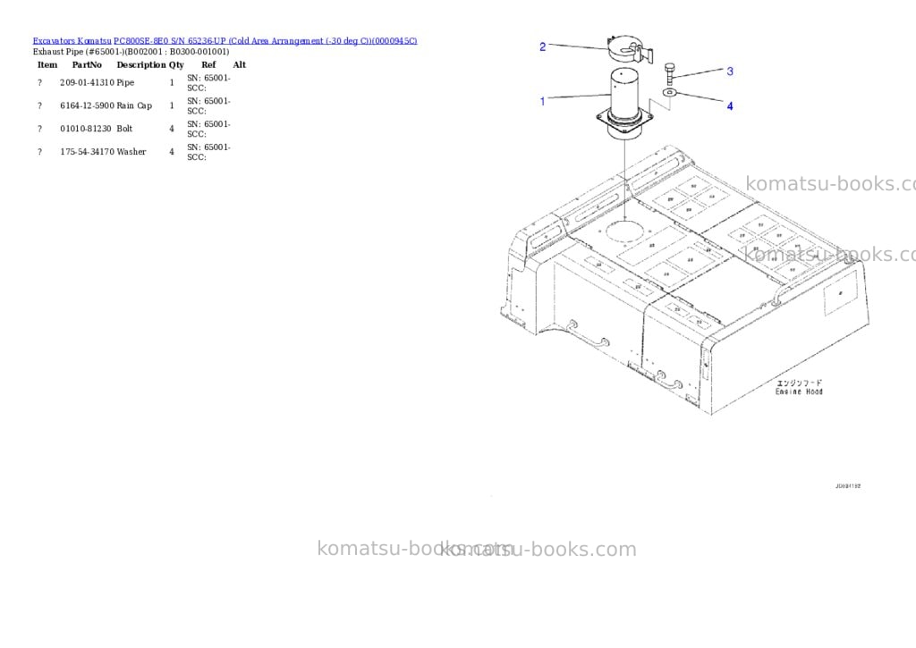 Komatsu pc800se-8e0 s/n 65236-up cold area arrangement -30 deg c Parts catalog cover Page 4 Komatsu pc800se-8e0 s/n 65236-up cold area arrangement -30 deg c Parts catalog cover Page 4