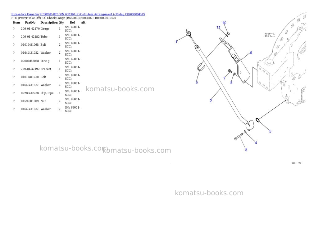 Komatsu pc800se-8e0 s/n 65236-up cold area arrangement -30 deg c Parts catalog cover Page 6 Komatsu pc800se-8e0 s/n 65236-up cold area arrangement -30 deg c Parts catalog cover Page 6