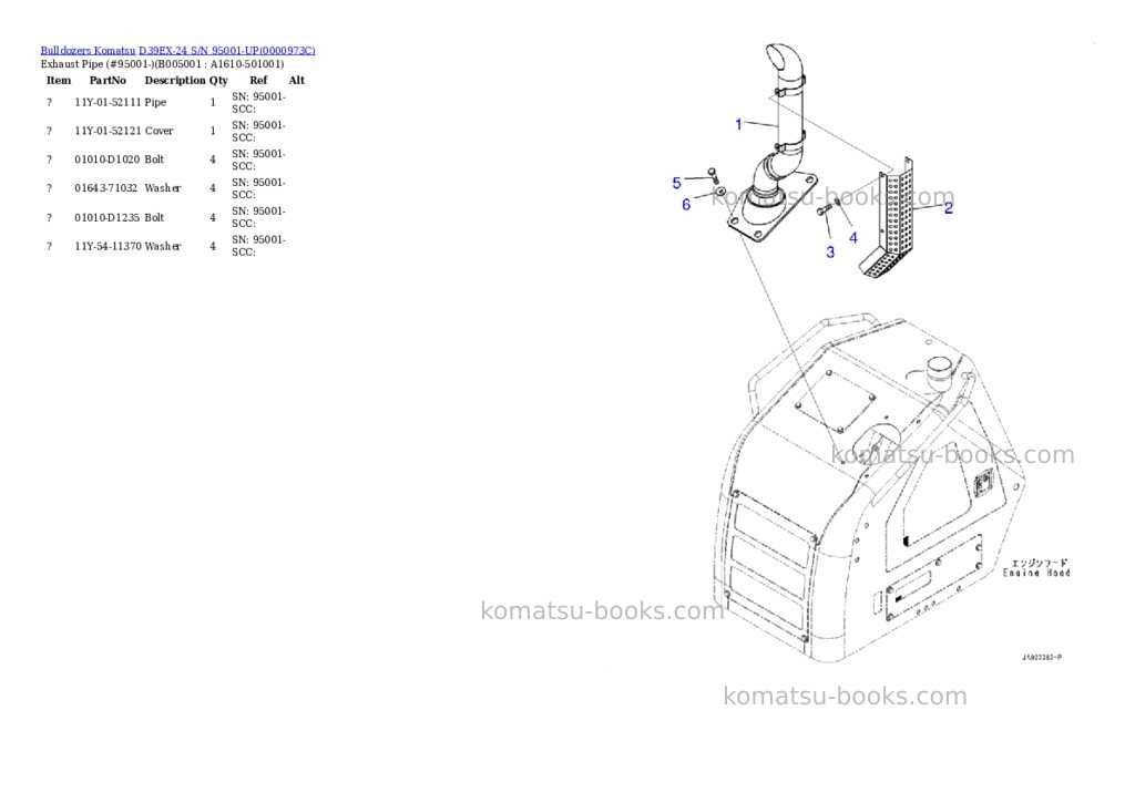 Komatsu d39ex-24 s/n 95001-up Parts catalog cover Page 10 Komatsu d39ex-24 s/n 95001-up Parts catalog cover Page 10