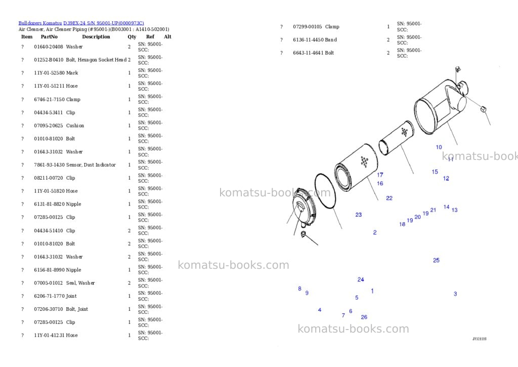 Komatsu d39ex-24 s/n 95001-up Parts catalog cover Page 4 Komatsu d39ex-24 s/n 95001-up Parts catalog cover Page 4