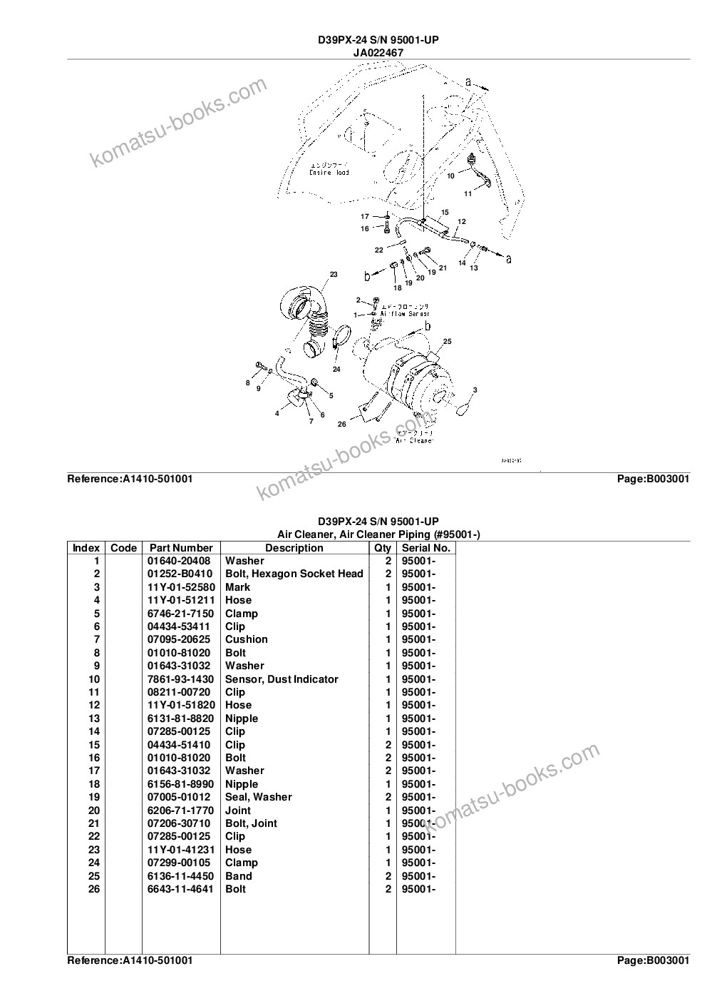 Komatsu d39px-24 s/n 95001-up Parts catalog cover Page 10 Komatsu d39px-24 s/n 95001-up Parts catalog cover Page 10