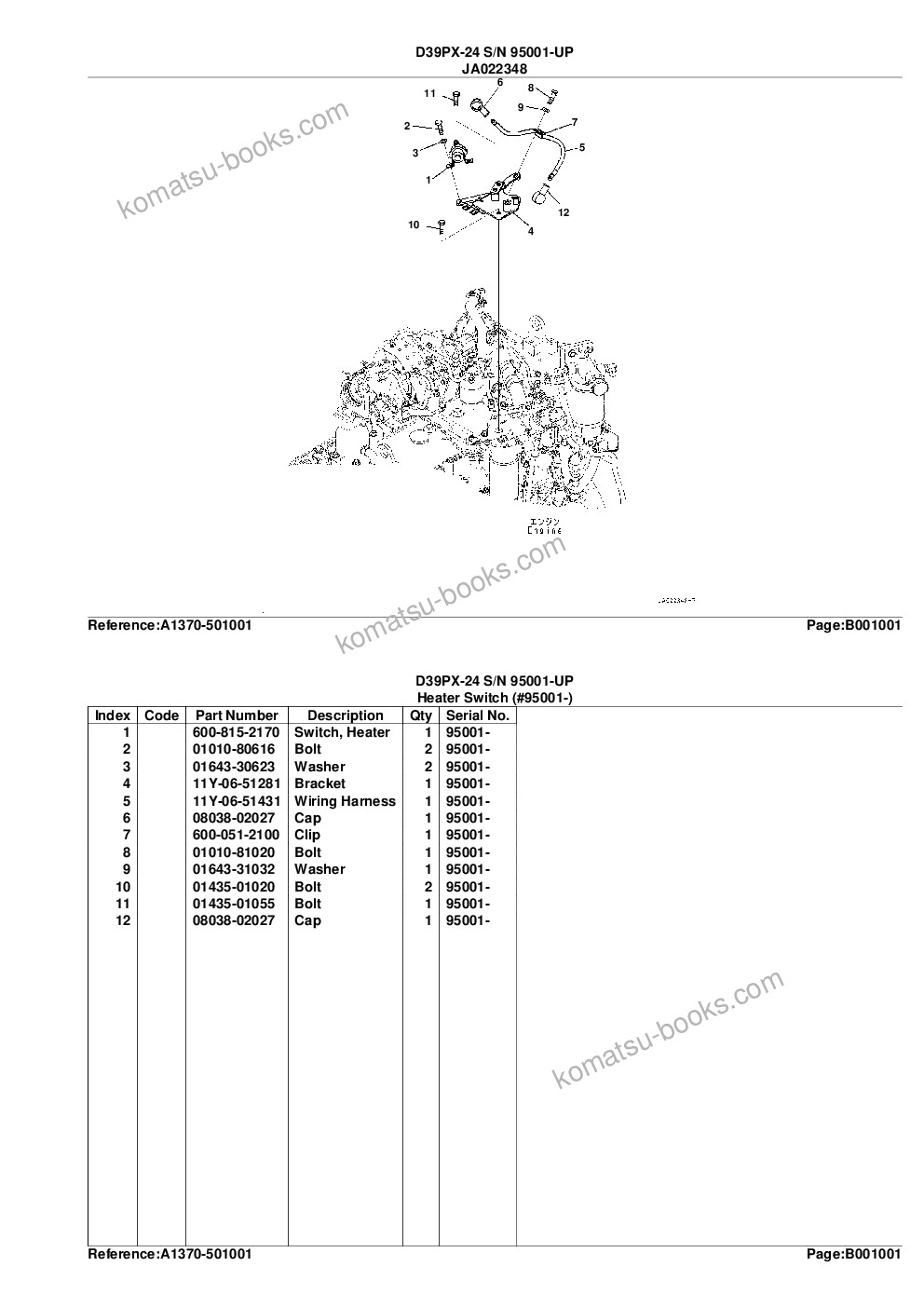 Komatsu d39px-24 s/n 95001-up Parts catalog cover Page 4 Komatsu d39px-24 s/n 95001-up Parts catalog cover Page 4