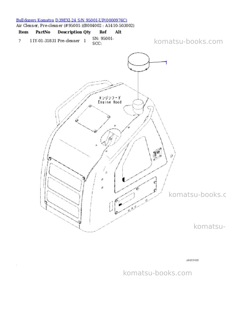 Komatsu d39exi-24 s/n 95001-up Parts catalog cover Page 8 Komatsu d39exi-24 s/n 95001-up Parts catalog cover Page 8