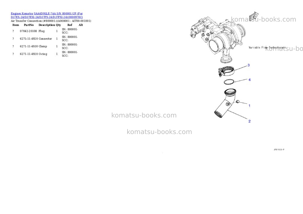 Komatsu saa4d95le-7aa s/n 800001-up for d37ex-24/d37exi-24/d37px-24/d37pxi-24 Parts catalog cover Page 7 Komatsu saa4d95le-7aa s/n 800001-up for d37ex-24/d37exi-24/d37px-24/d37pxi-24 Parts catalog cover Page 7