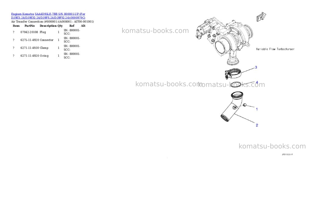 Komatsu saa4d95le-7bb s/n 800001-up for d39ex-24/d39exi-24/d39px-24/d39pxi-24 Parts catalog cover Page 7 Komatsu saa4d95le-7bb s/n 800001-up for d39ex-24/d39exi-24/d39px-24/d39pxi-24 Parts catalog cover Page 7