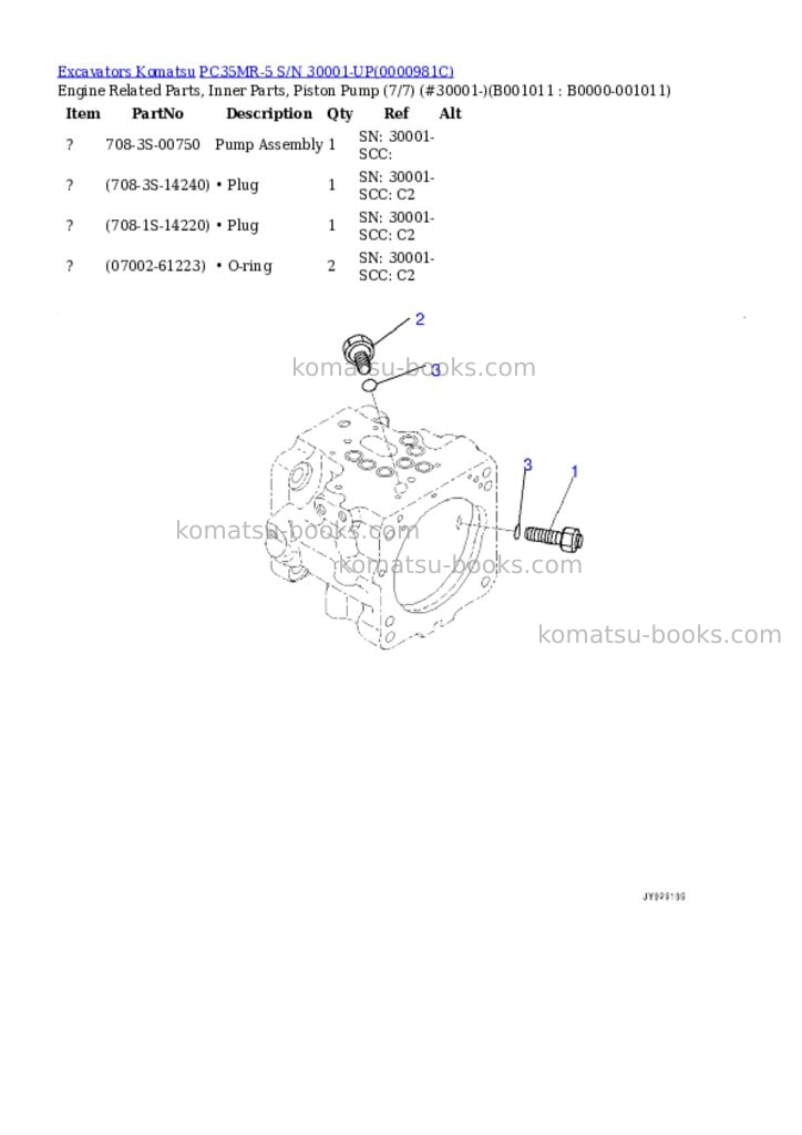 Komatsu pc35mr-5 s/n 30001-up Parts catalog cover Page 10 Komatsu pc35mr-5 s/n 30001-up Parts catalog cover Page 10