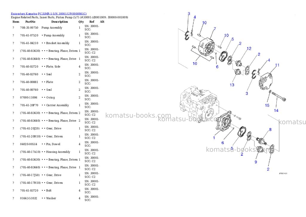 Komatsu pc35mr-5 s/n 30001-up Parts catalog cover Page 8 Komatsu pc35mr-5 s/n 30001-up Parts catalog cover Page 8