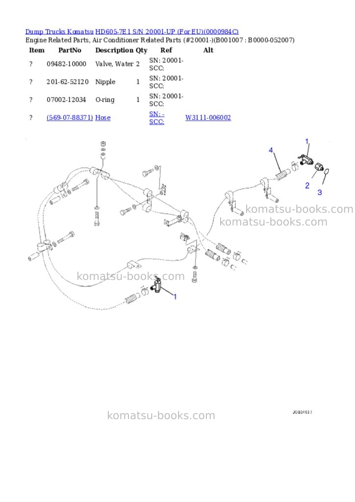 Komatsu hd605-7e1 s/n 20001-up for eu Parts catalog cover Page 6