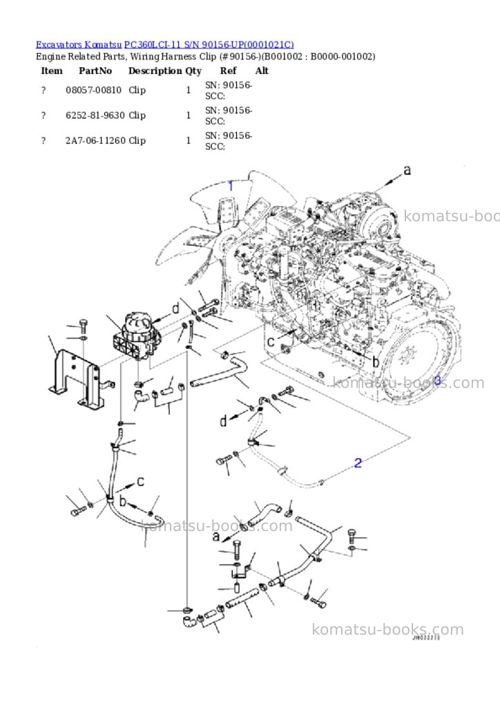 Komatsu pc360lci-11 s/n 90156-up for kal Parts catalog cover Komatsu pc360lci-11 s/n 90156-up for kal Parts catalog cover