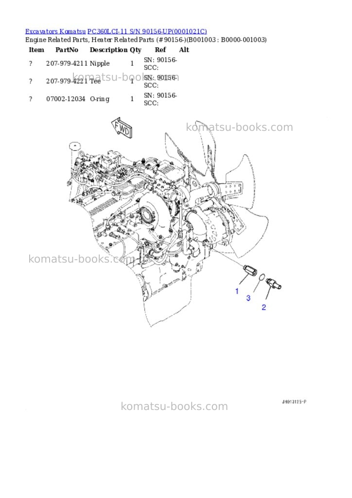 Komatsu pc360lci-11 s/n 90156-up for kal Parts catalog cover Page 2 Komatsu pc360lci-11 s/n 90156-up for kal Parts catalog cover Page 2