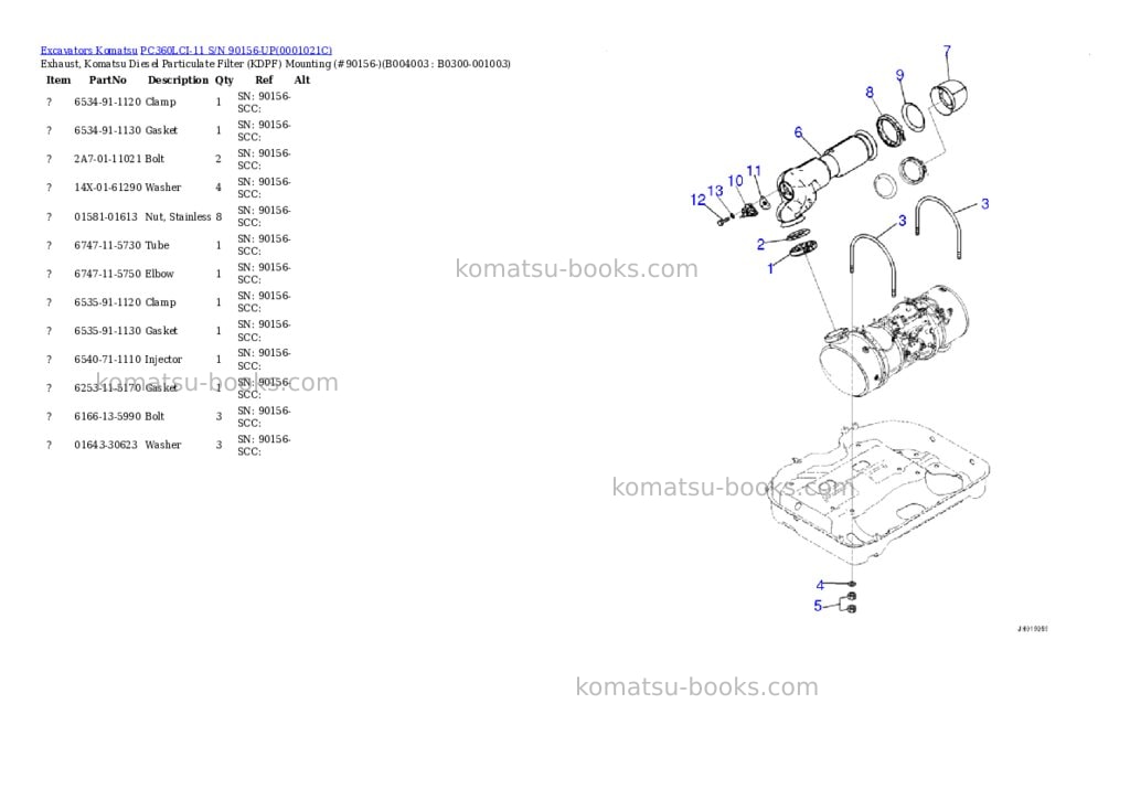 Komatsu pc360lci-11 s/n 90156-up for kal Parts catalog cover Page 9 Komatsu pc360lci-11 s/n 90156-up for kal Parts catalog cover Page 9