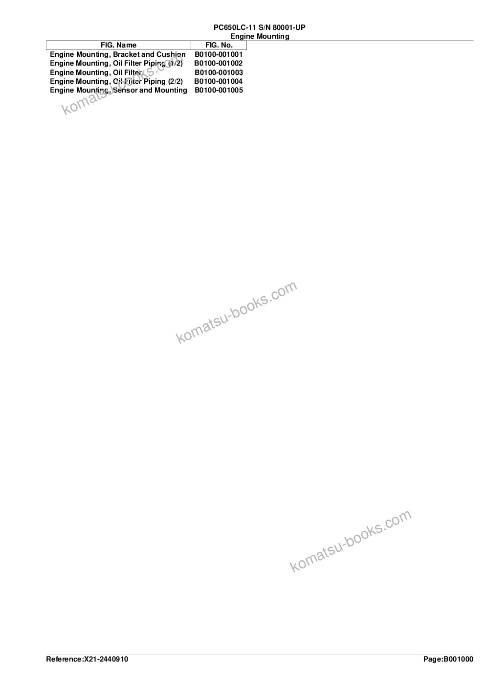 Komatsu pc650lc-11 s/n 80001-up Parts catalog cover Page 3