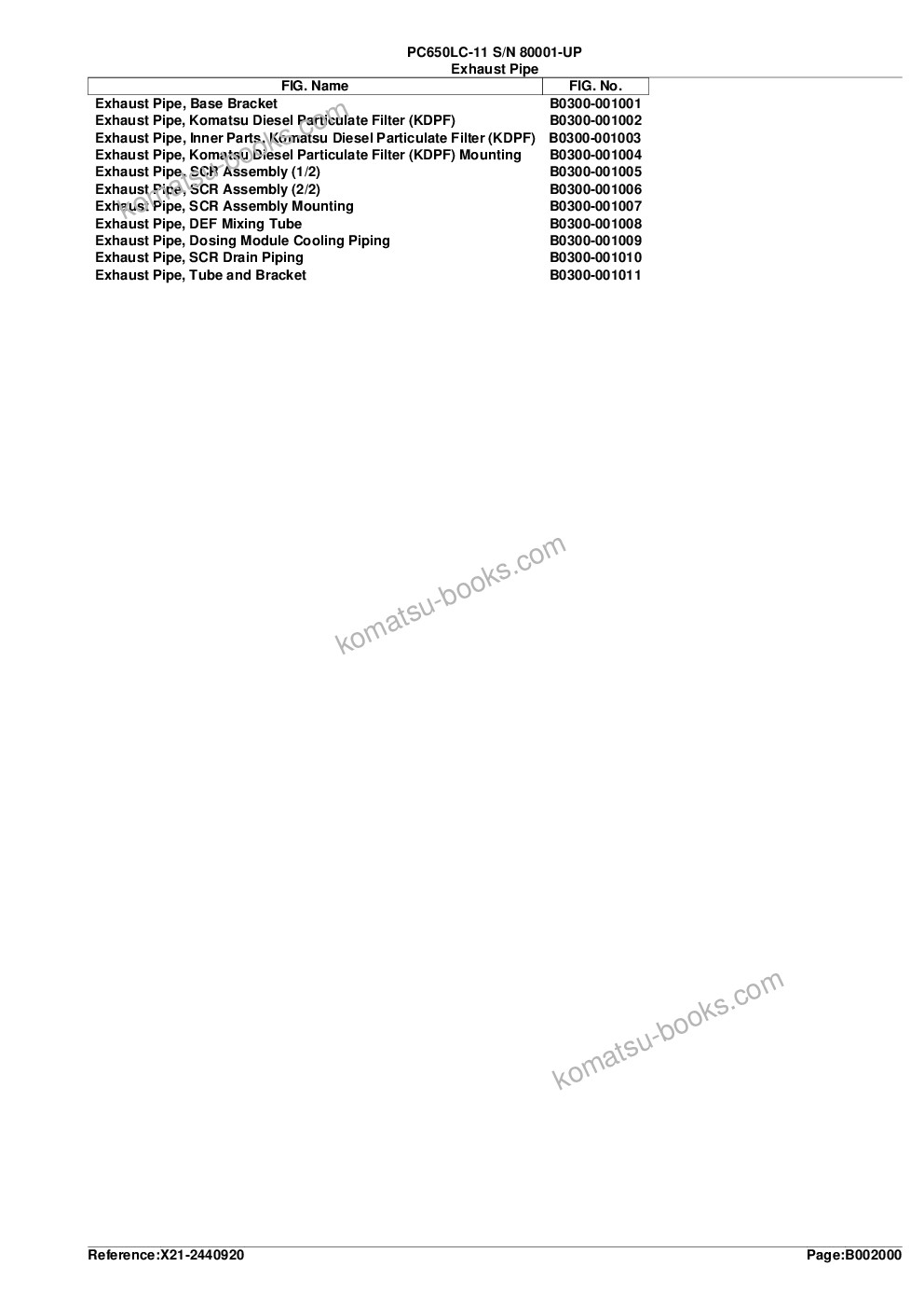 Komatsu pc650lc-11 s/n 80001-up Parts catalog cover Page 9