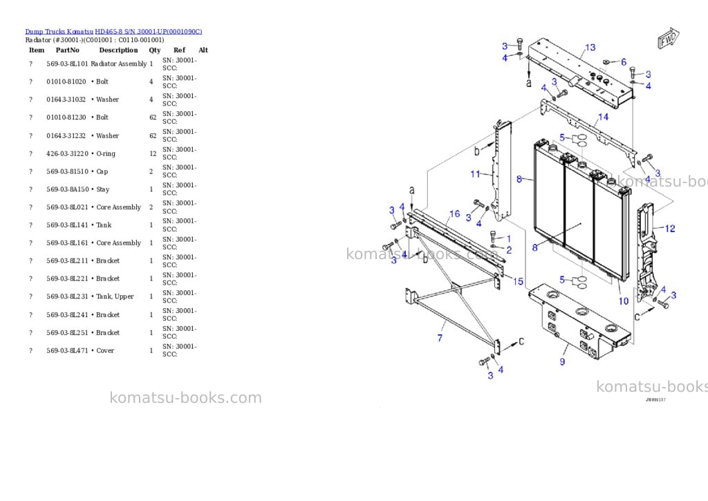 Komatsu hd465-8 s/n 30001-up Parts catalog cover Page 4 Komatsu hd465-8 s/n 30001-up Parts catalog cover Page 4