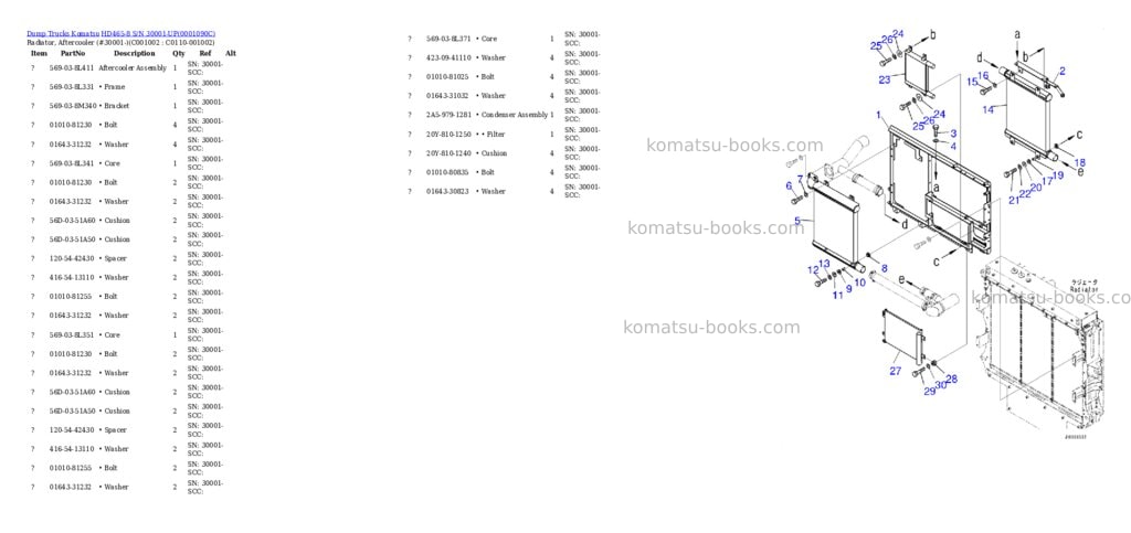 Komatsu hd465-8 s/n 30001-up Parts catalog cover Page 5 Komatsu hd465-8 s/n 30001-up Parts catalog cover Page 5