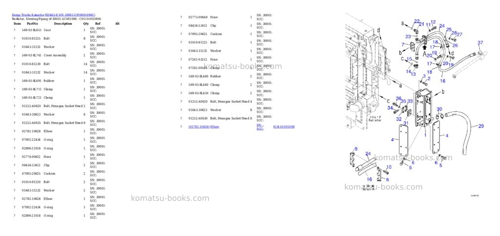 Komatsu hd465-8 s/n 30001-up Parts catalog cover Page 9 Komatsu hd465-8 s/n 30001-up Parts catalog cover Page 9