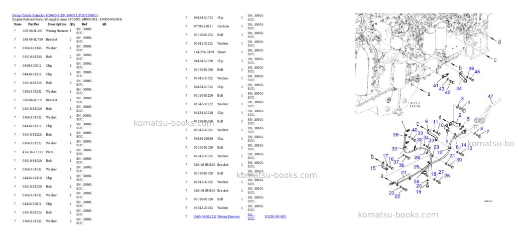 Komatsu hd605-8 s/n 30001-up Parts catalog cover Page 3