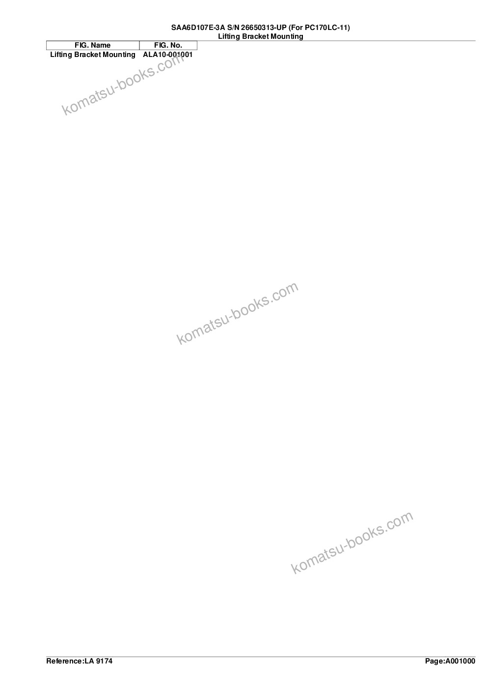 Komatsu saa4d107e-3a s/n 26650313-up for pc170lc-11 Parts catalog cover Page 3