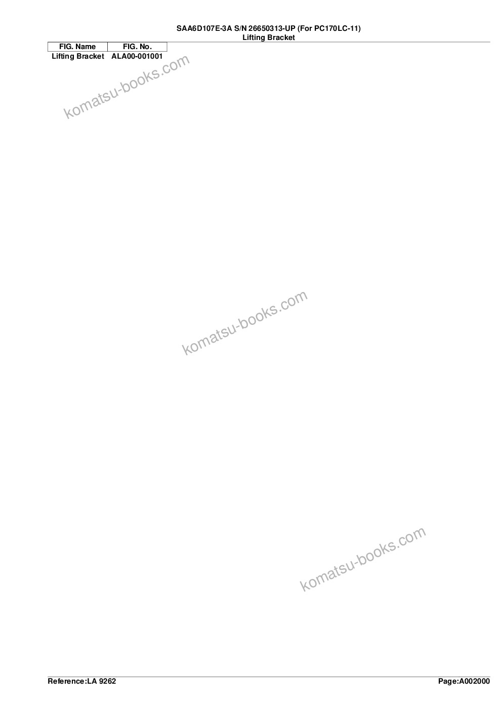 Komatsu saa4d107e-3a s/n 26650313-up for pc170lc-11 Parts catalog cover Page 5