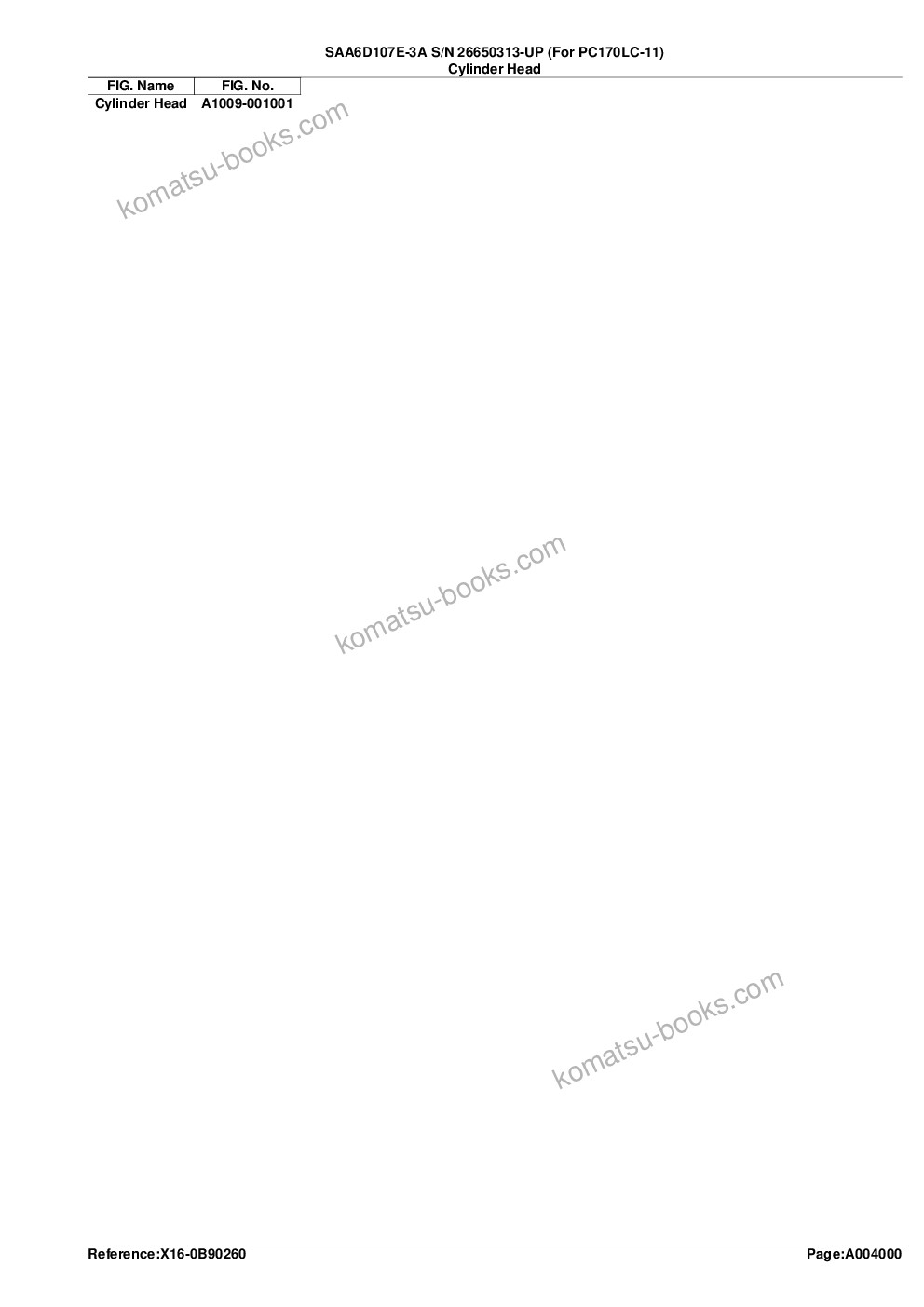 Komatsu saa4d107e-3a s/n 26650313-up for pc170lc-11 Parts catalog cover Page 9